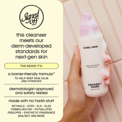 Sincerely Yours | Kindly Clean Hydrating and Soothing Foaming Gel Cleanser