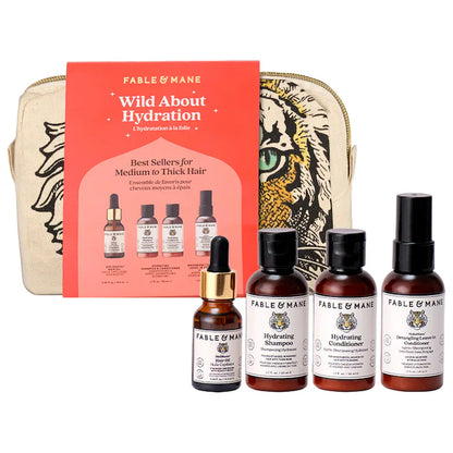 Fable & Mane | Wild about Hydration Minis Gift Set for Thick & Damaged Hair
