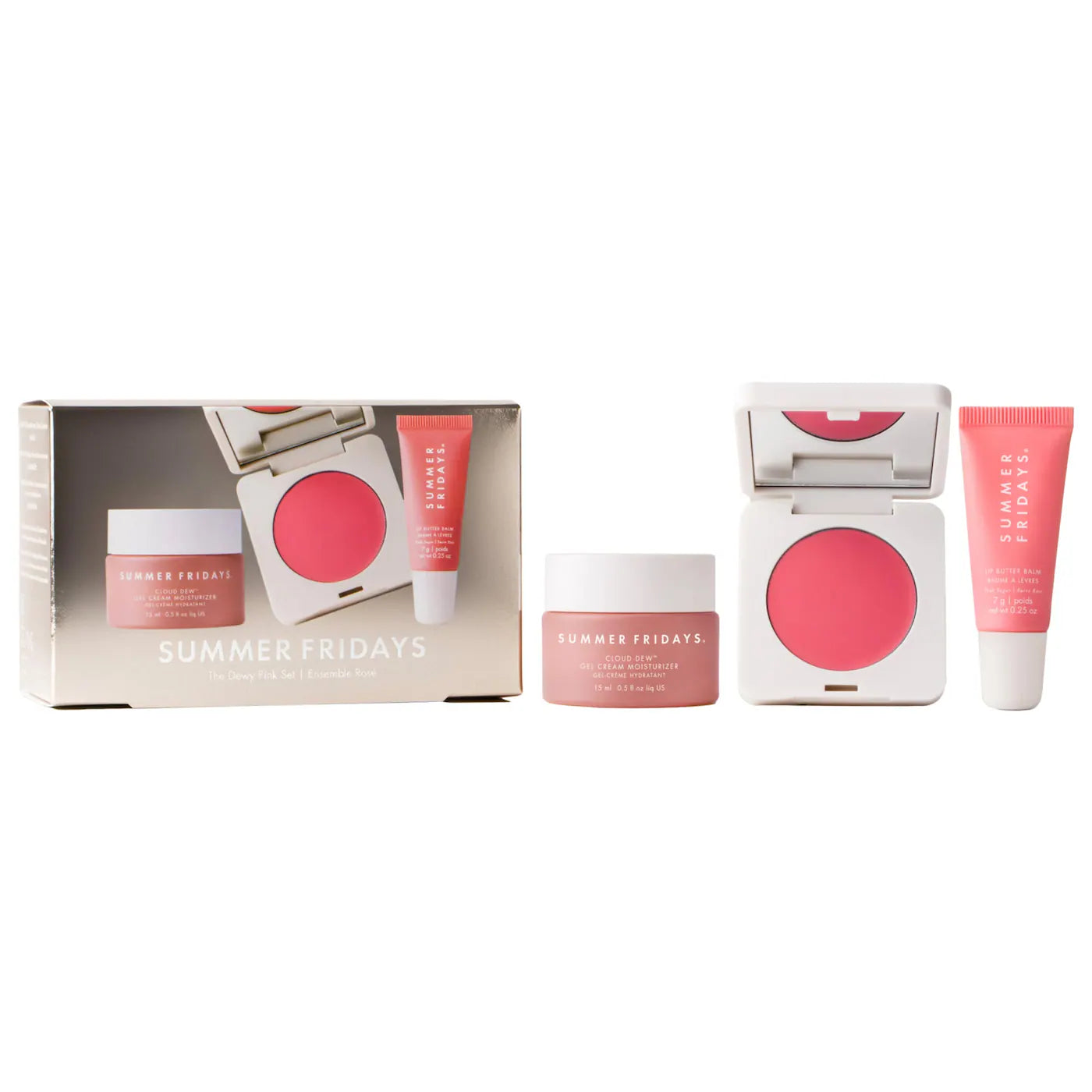 Summer Fridays | The Dewy Pink Set with mini Lip Butter Balm in Pink Sugar
