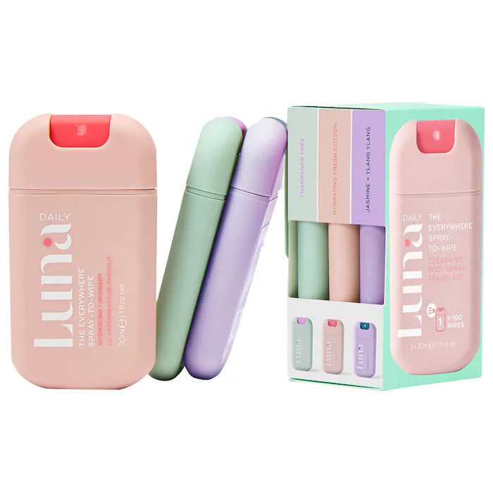 Luna Daily  | The Everywhere Spray-to-Wipe Mini Trio Holiday Set