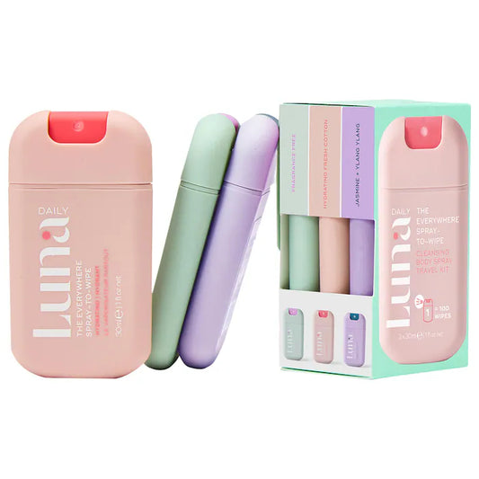 Luna Daily  | The Everywhere Spray-to-Wipe Mini Trio Holiday Set