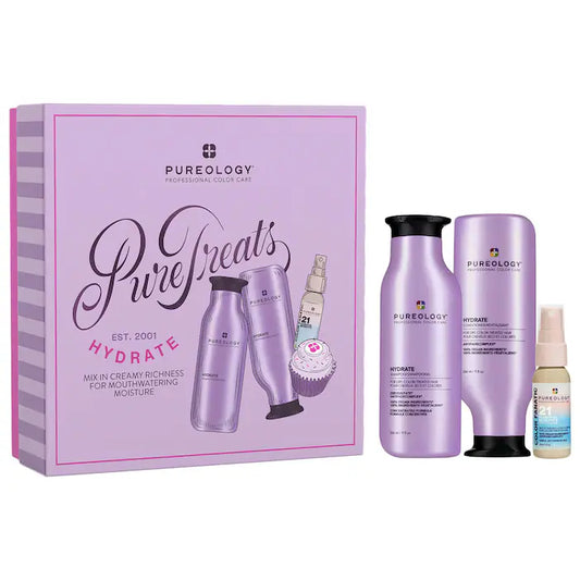 Pureology | Hydrate Shampoo, Conditioner & Color Fanatic Hair Gift Set