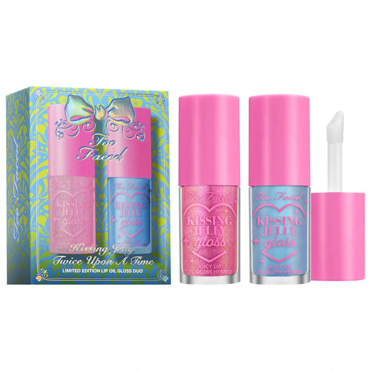 Too Faced | Kissing Jelly Twice Upon A Time Lip Oil Gloss Duo Makeup Gift Set