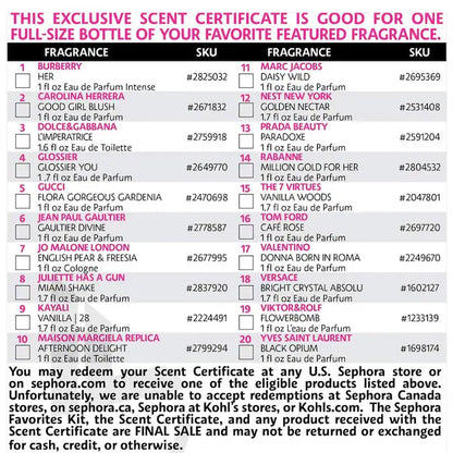 Sephora Favorites | Holiday Perfume Sampler Set w/ Redeemable Voucher