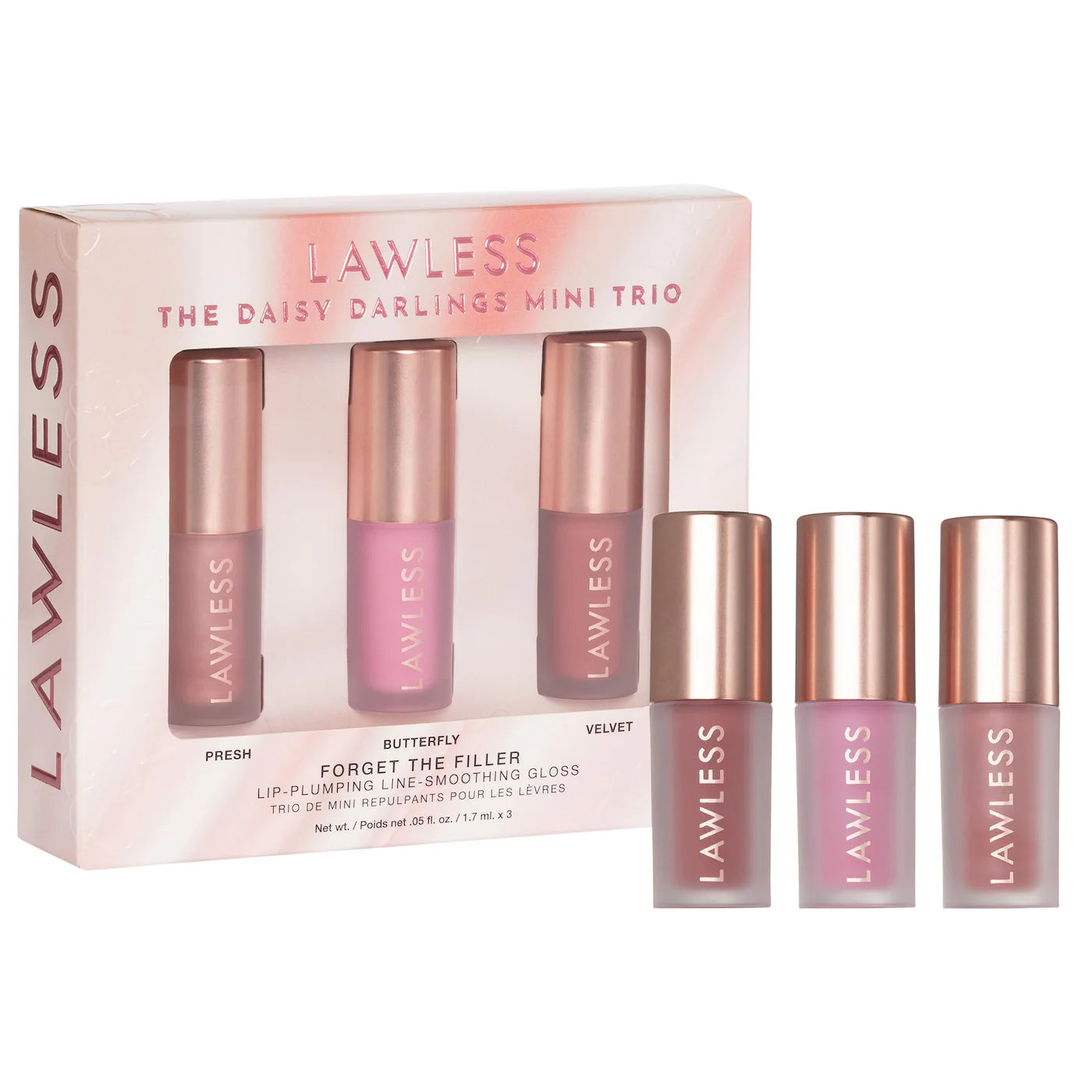 LAWLESS | Mini Daisy Darlings Lip-Plumping Lip Gloss Trio