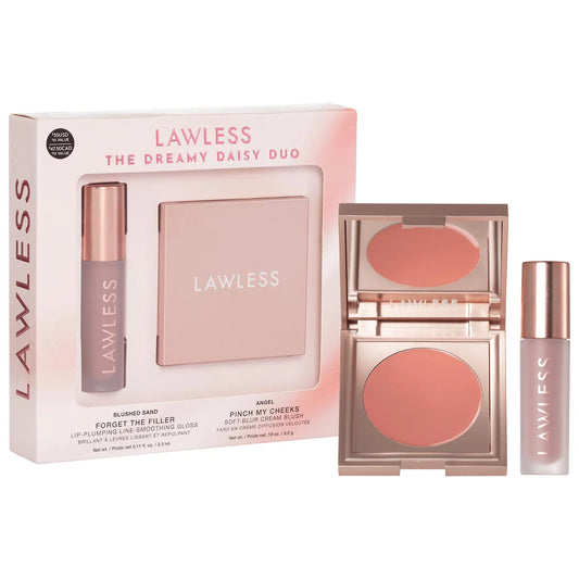 LAWLESS | The Dreamy Daisy Lip-Plumping Gloss and Cream Blush Set
