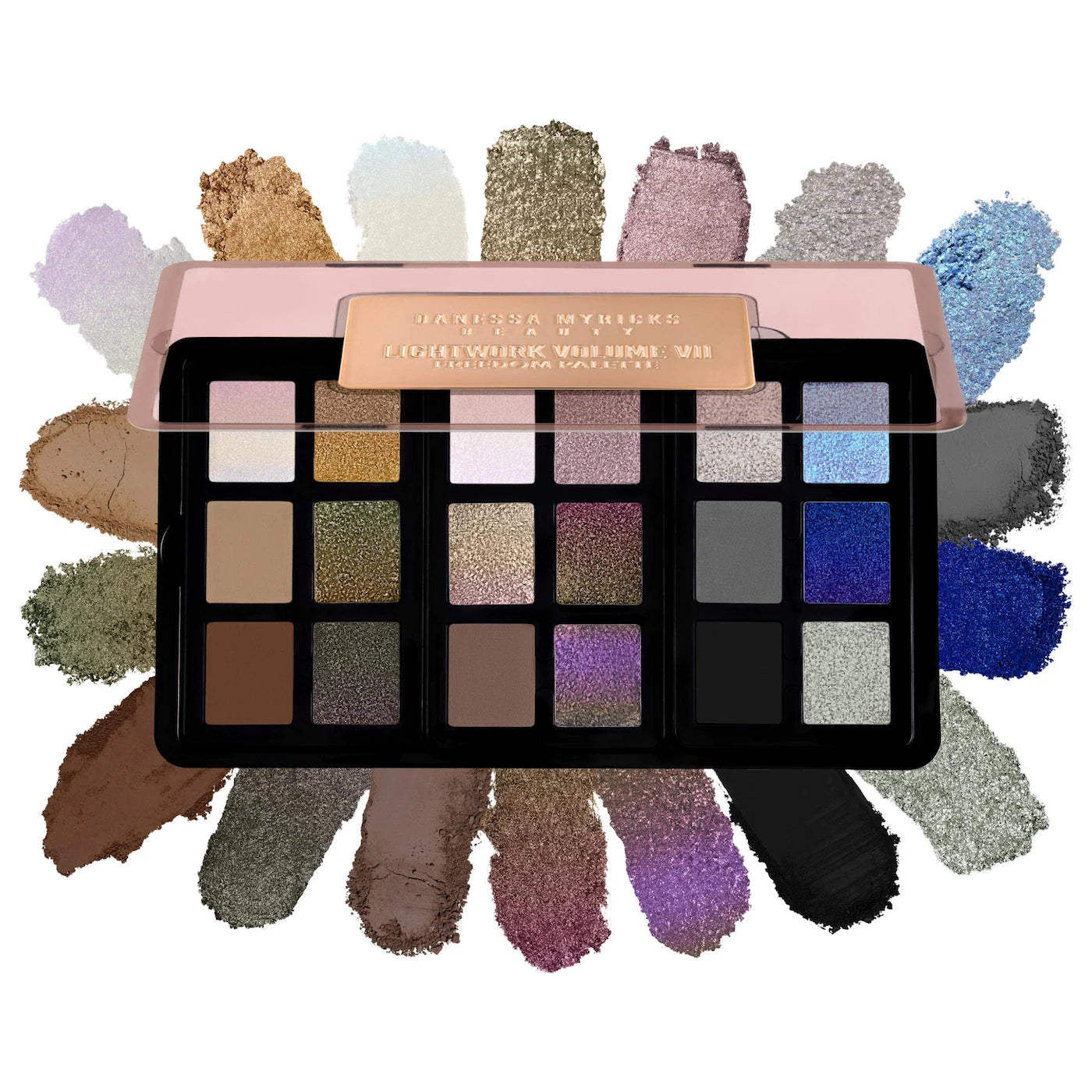 Danessa Myricks Beauty | LIGHTWORK VII The Freedom Makeup Palette: Magnetic, Customizable, Stackable Palette with Illuminating Pigments for Eyes, Face & Lips