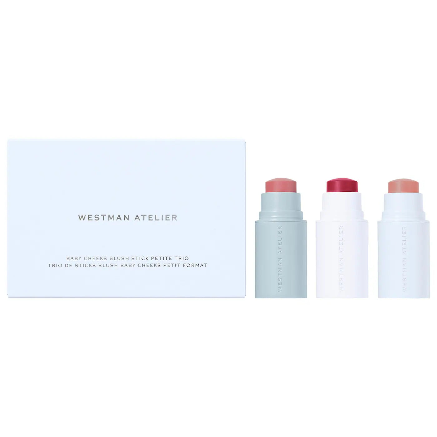 Westman Atelier | Mini Baby Cheeks Lip + Cheek Cream Blush Stick Trio Gift Set
