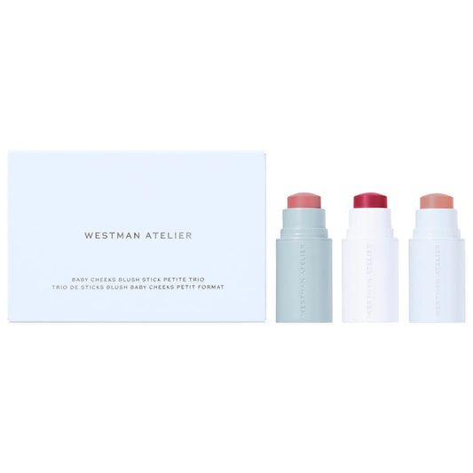 Westman Atelier | Mini Baby Cheeks Lip + Cheek Cream Blush Stick Trio Gift Set