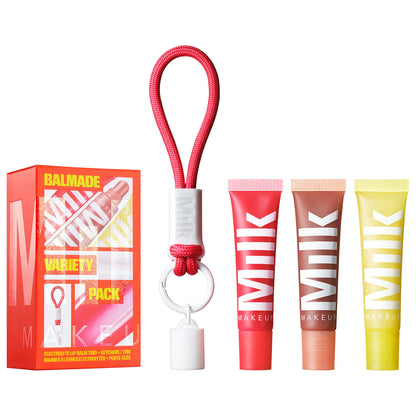 MILK MAKEUP | Balmade Variety Pack Hydrating Lip Balm & Keychain Gift Set