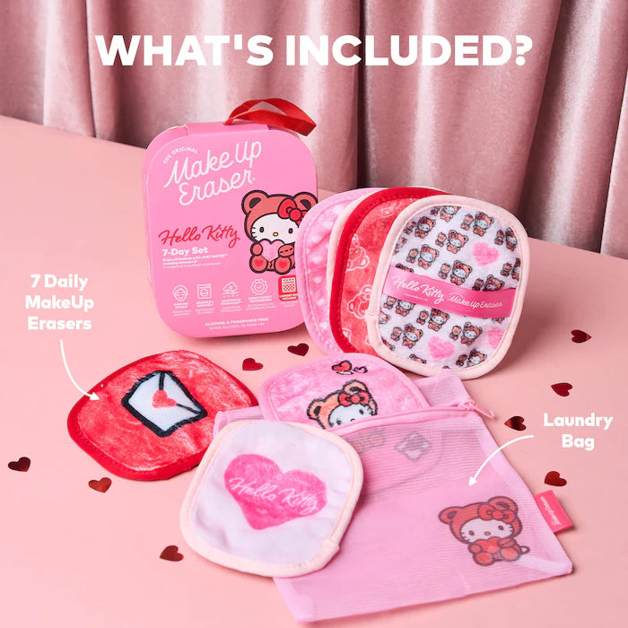 The Original MakeUp | MakeUp Eraser® Hello Kitty Cutie Pie 7- Day Set Reusable Makeup Remover