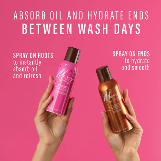 Messy by Alli Webb | Mini Silky Dry Shampoo & Instant Silk Revival Hair Refresh Spray Set