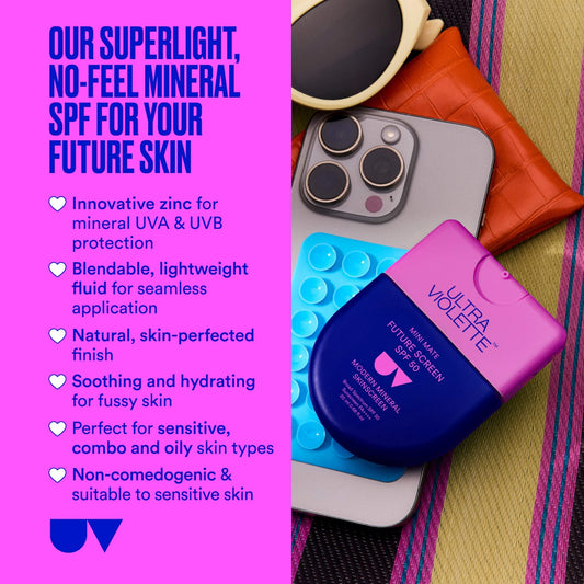 Ultra Violette | Future Screen SPF 50 Mini Mate Mineral Fragrance Free Facial Sunscreen Serum
