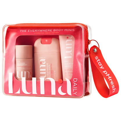 Luna Daily | The Hydrating Everywhere Body Minis Kit - 3 step microbiome + pH-balancing body care routine