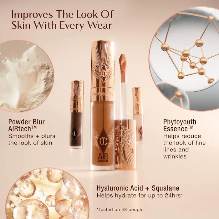 Charlotte Tilbury | Airbrush Flawless Crease-Proof Long-Wear Blur Concealer with Hyaluronic Acid