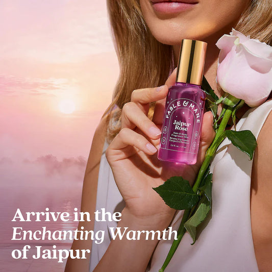 Fable & Mane | Jaipur Rose Hair & Body Mist with Saffron + Black Amber