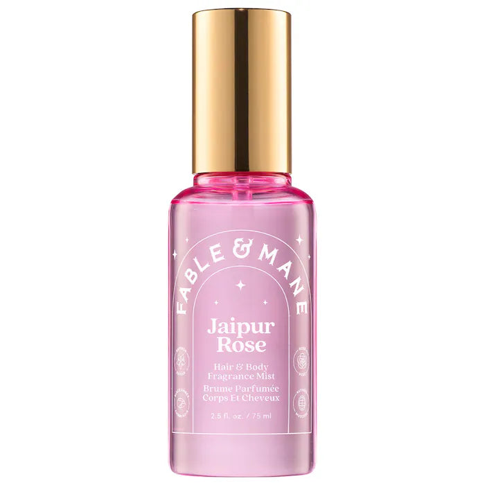 Fable & Mane | Jaipur Rose Hair & Body Mist with Saffron + Black Amber