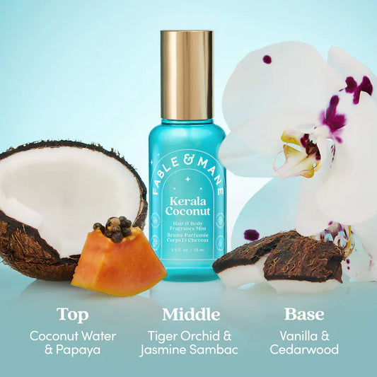 Fable & Mane |Kerala Coconut Hair & Body Mist with Orchid + Vanilla