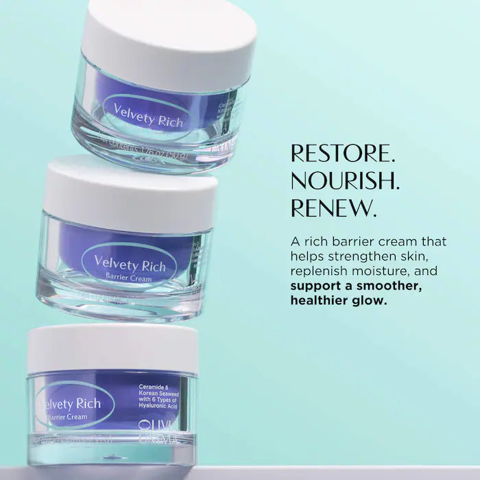 OLIVIAUMMA | Velvety Rich Barrier Cream for Firming and Anti-aging with 6 Types of Hyaluronic Acid