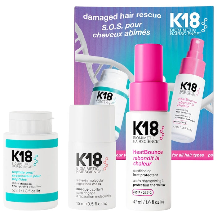 K18 Biomimetic | Damaged Hair Rescue Minis Gift Set