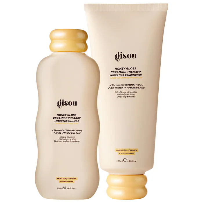 Gisou | Honey Gloss Ceramide Therapy Hydrating Shampoo & Conditioner Duo