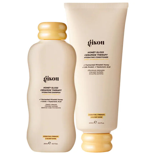 Gisou | Honey Gloss Ceramide Therapy Hydrating Shampoo & Conditioner Duo