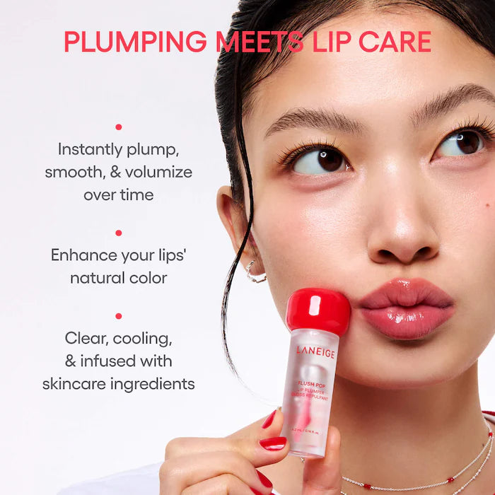 LANEIGE | Flush Pop Plumping Peptide Lip Gloss Treatment