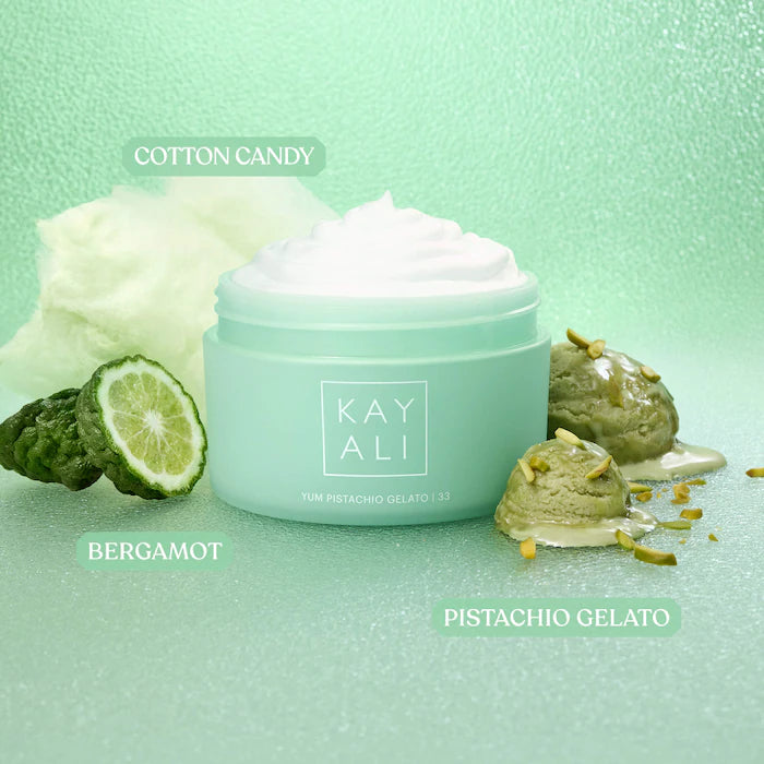 KAYALI | Yum Pistachio Gelato | 33 Silk Soufflé Body Cream with Hyaluronic Acid + KAYALI Dream Elixir
