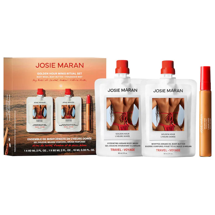 Josie Maran | Golden Hour Mini Bodycare Ritual Gift Set for Hydration