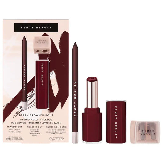 Fenty Beauty by Rihanna | Berry Brown'd Pout Lip Liner + Gloss Stick Duo