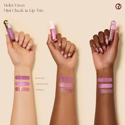 Rare Beauty | Violet Faves Mini Cheek and Lip Trio Makeup Gift Set