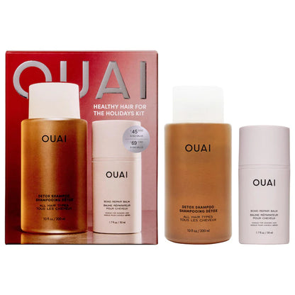 OUAI | Detox Clarifying Shampoo + Bond Repair Balm Hair Mask Gift Set