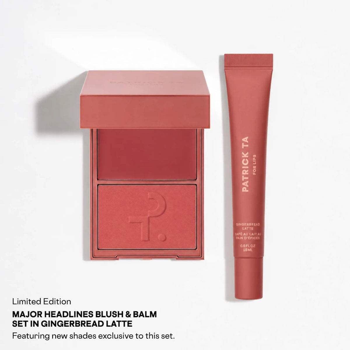 PATRICK TA | Major Headlines Double-Take Crème & Powder Blush Duo & Lip Balm Makeup Gift Set