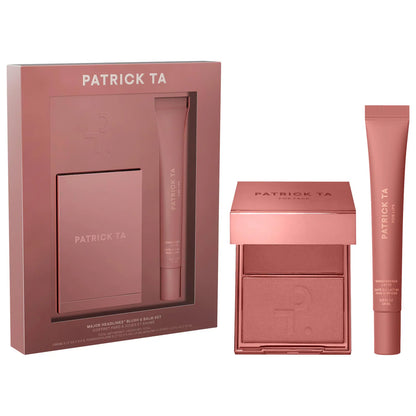 PATRICK TA | Major Headlines Double-Take Crème & Powder Blush Duo & Lip Balm Makeup Gift Set