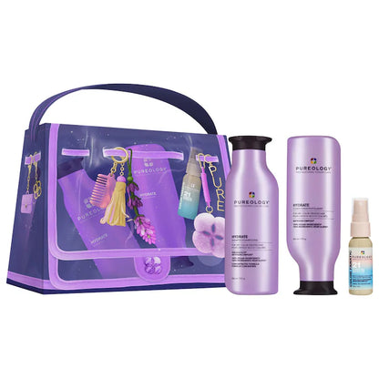 Pureology | Hydrate Shampoo, Conditioner & Color Fanatic Hair Gift Set