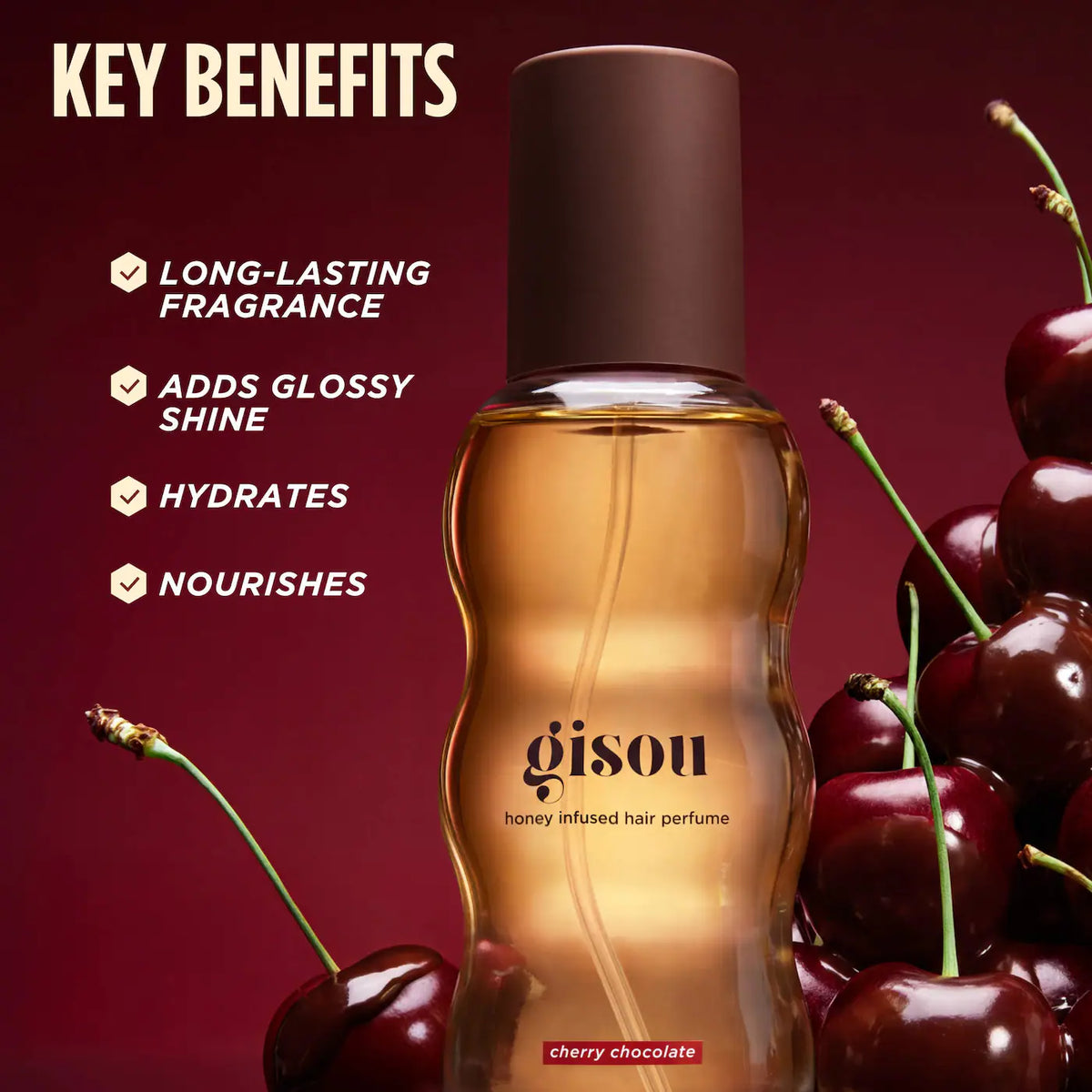Gisou | Mini Cherry Chocolate Honey Infused Hair Perfume