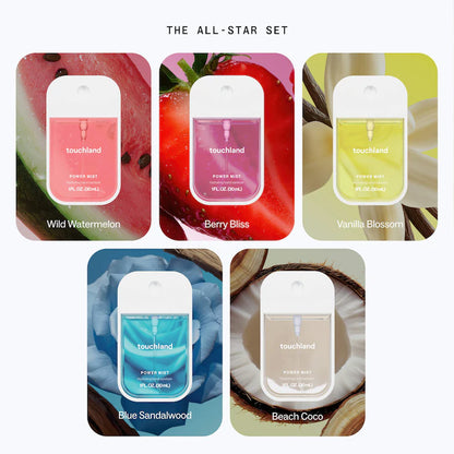 Touchland | The All Star Gift Set (5 pack Hand Sanitizers)
