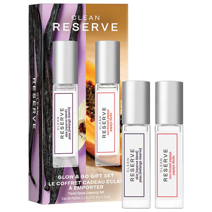 CLEAN RESERVE | Go & Glow Skin and Sun-Kissed Papaya Perfume Gift Set