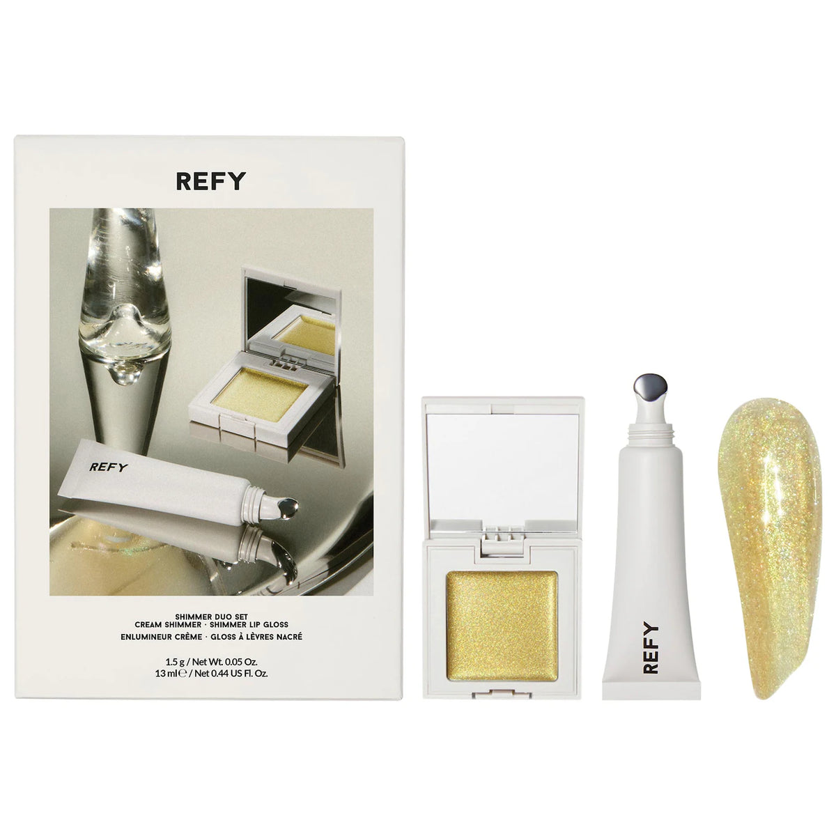REFY |Shimmer Lip Gloss & Cream Highlighter Duo Gift Set