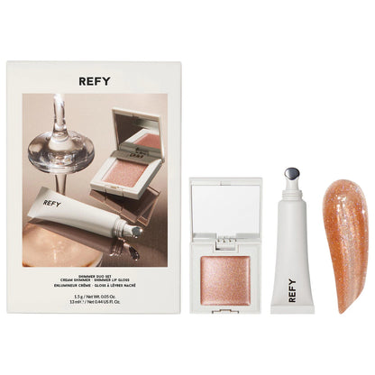 REFY |Shimmer Lip Gloss & Cream Highlighter Duo Gift Set