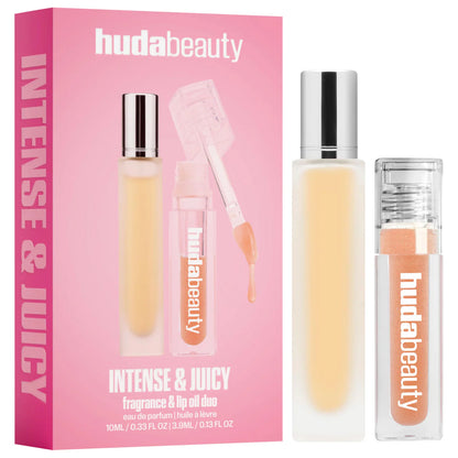 HUDA BEAUTY | Intense & Juicy Fragrance & Lip Oil Duo