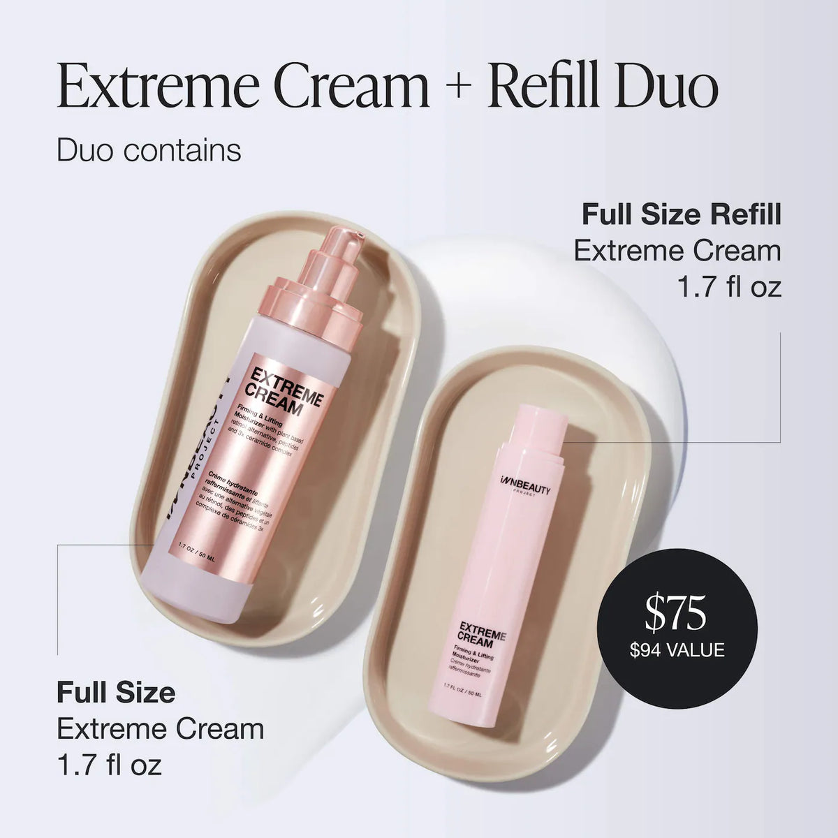 INNBEAUTY PROJECT | Extreme Cream Full Size  and Refill Duo Gift Set
