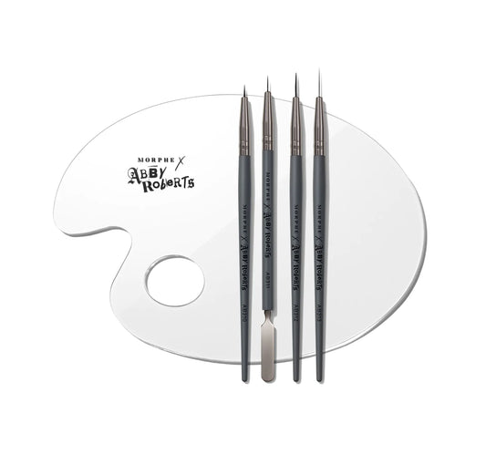 MORPHE X ABBY ROBERTS | THE ARTCASTS 5-PIECE ARTIST’S DETAIL BRUSH & MIXING PALETTE SET