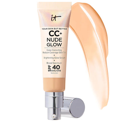 IT Cosmetics | CC+ Nude Glow Lightweight Foundation + Glow Serum with SPF 40 and Niacinamide