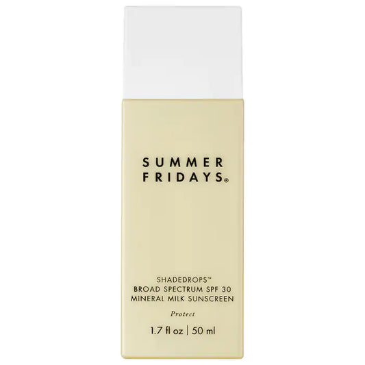 Summer Fridays | ShadeDrops Broad Spectrum SPF 30 Mineral Milk Sunscreen