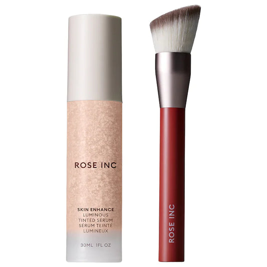 ROSE INC | Skin Enhancing Duo: Luminous Skint Tint & Foundation Brush